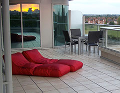 Conversion Lounger - Toro Red Bean Bag